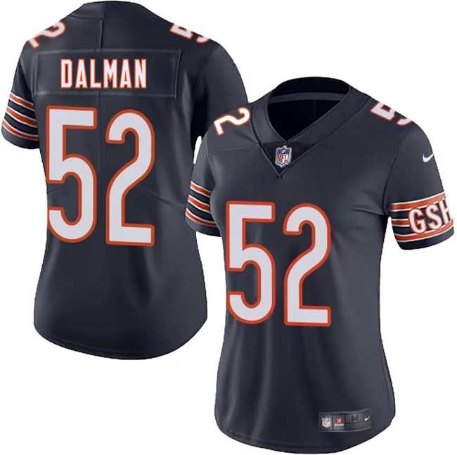 Women%27s Chicago Bears #52 Drew Dalman Navy 2025 Vapor Stitched Jersey Dzhi->chicago bears->NFL Jersey